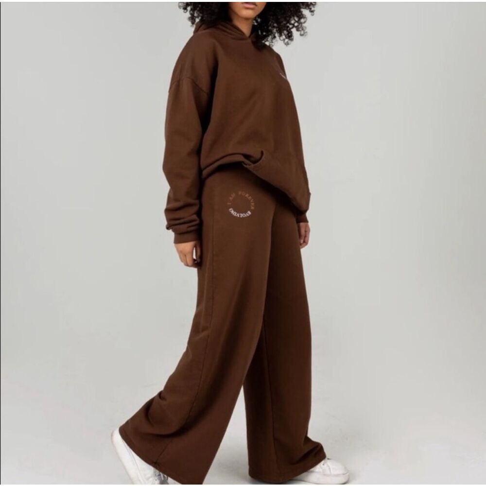 Mayfair the Label Evolving Brown Flare Wide Leg Sweatpants